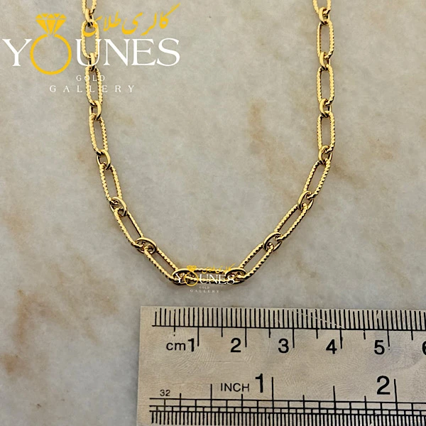 زنجیر طلا هرمس تراش دار